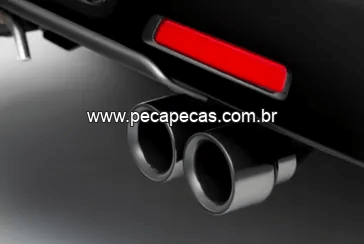 Ponteira de Escapamento (Black Piano) bocal duplo