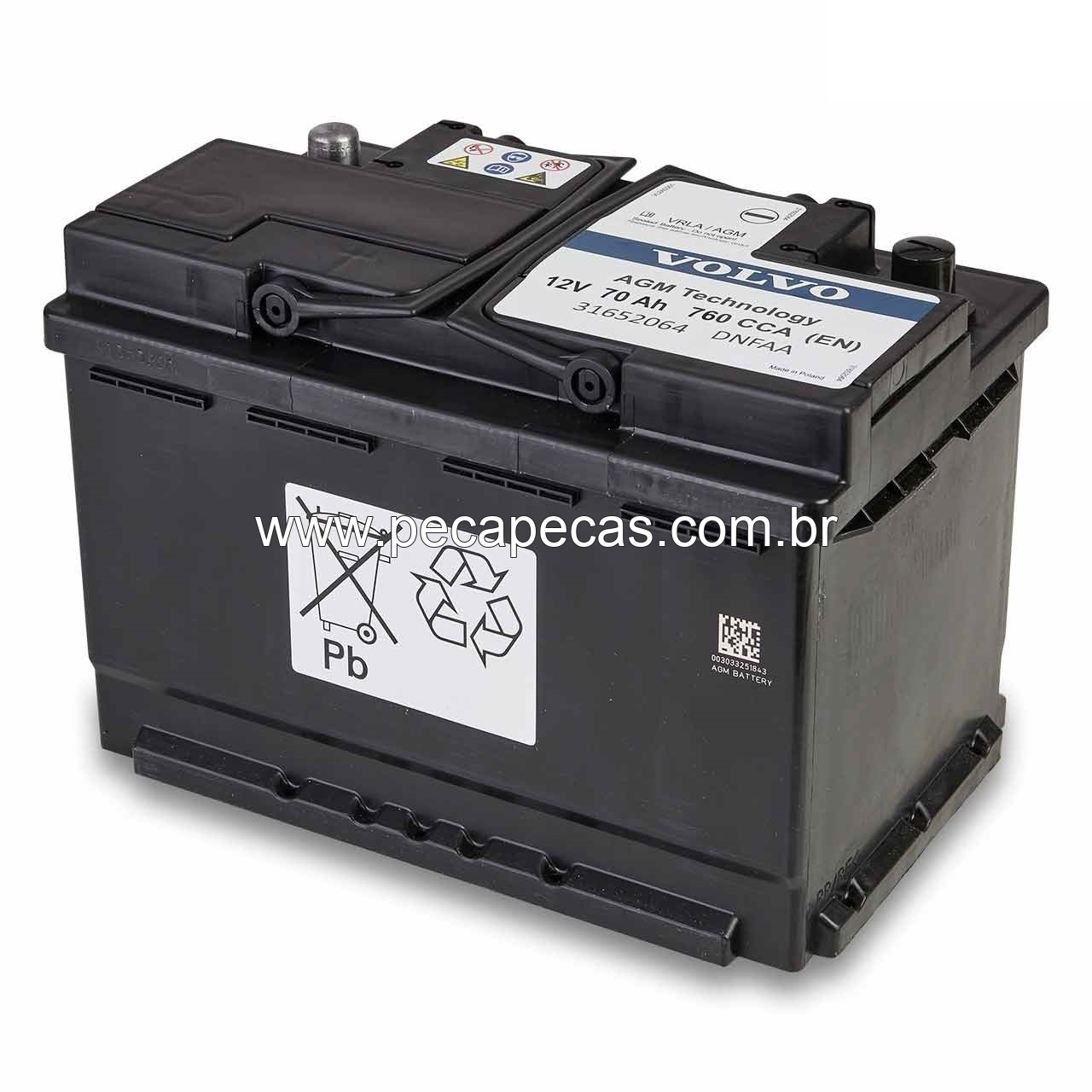 BATERIA 12 V 70AH AGM TECHNOLOGY